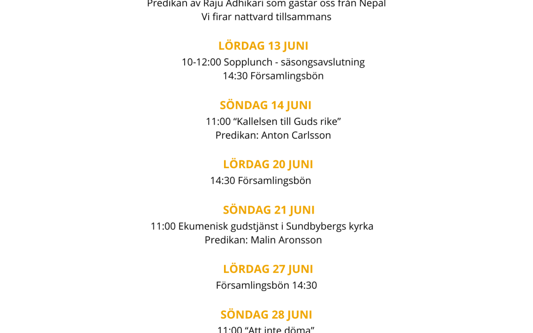 Månadsblad juni